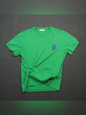 JW Anderson Green Embroidered Anchor Logo Tee L⁠